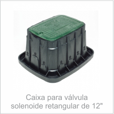 Caixa para válvula solenoide retangular de 12
