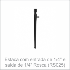 Estaca com entrada de 1/4" e saída de 1/4" Rosca (RS025)